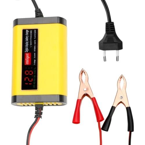 LEEPEE Full Automatic Car Battery Charger 2A Intelligent Fast Power Charging 3 Stages Lead Acid AGM GEL Battery-chargers