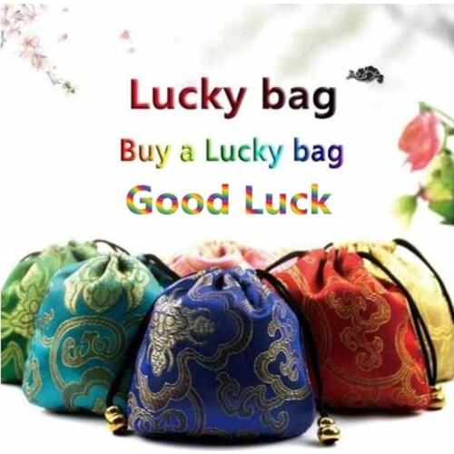 50% Hot Sales Bright Color Chinese Good Lucky Bag Auspicious Cloud Design Storage Gift Pouch