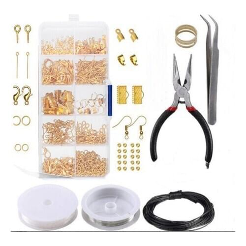 3 Color DIY Metal Jewelry Making Kit Setting For Repair Tool With Accessories Findings And Beading Wires Adults Supplies