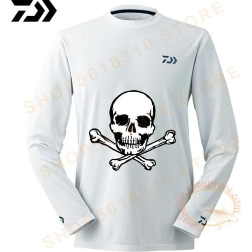 2022 New Summer Daiwa Men Fishing Shirt Breathable Hygroscopicity Quick Dry Anti-UV Fishing Clothing XS-5XL Riding Jersey