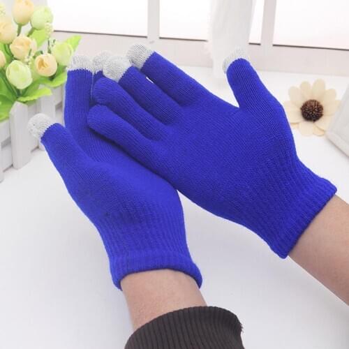 New Winter Unisex Mobile Phone Touchscreen Gloves Smartphone Capacitive touch Warm acrylic Solid Mittens for Phone Tablet Pad