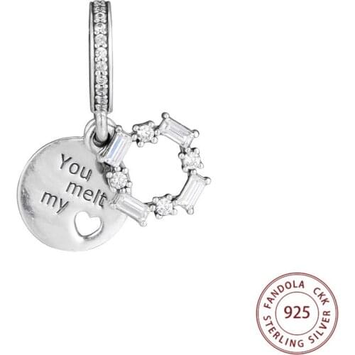 Ice Carving Dangle Charms 925 Sterling Silver DIY Beads for Jewelry Making Fits Original Bracelets Bijoux Kralen