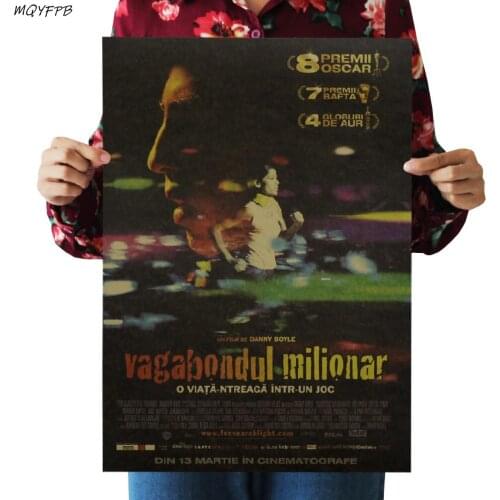 Movie Raising Slumdog Millionaire Kraft Paper Poster Home Room Decoration Painting 50.5x35cm
