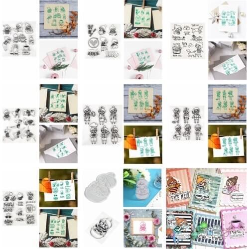 Clear Transparent Stamps Youth Girls Stay Home Doing Exercise DIY Cosplay Series Theme For Craft Paper Cards Scrapbooking 2020