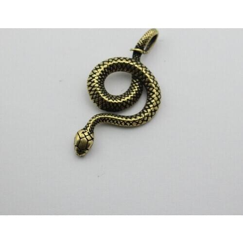 DIY leather craft key ring buckle twine snake design solid brass material