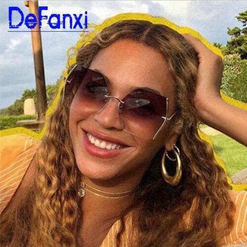 Generation Square Frame Gold Tone Champagne Sunglasses Female Fashion Shades Luxury 2020 Metal Rimless Woman Sun Glasses UV400