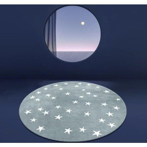 Modern and simple round starry sky carpet area fashion carpet home living room carpet childrens room sofa area carpet