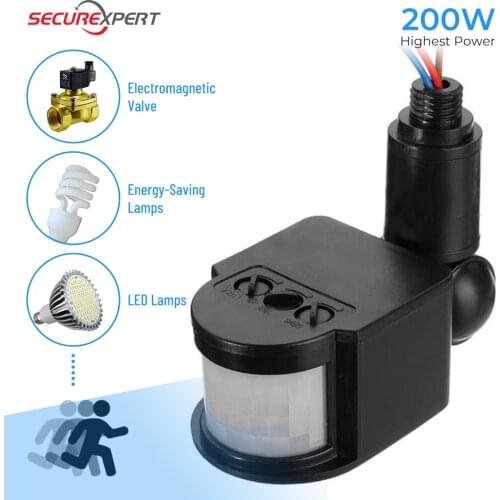 Light Switch Motion Sensor Outdoor AC 220V Automatic Infrared PIR Motion Sensor Switch With LED Light