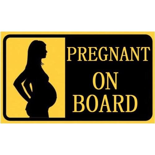 5"*3" Pregnant on Board Funny Vinyl Decal Sticker Car Stickers Window