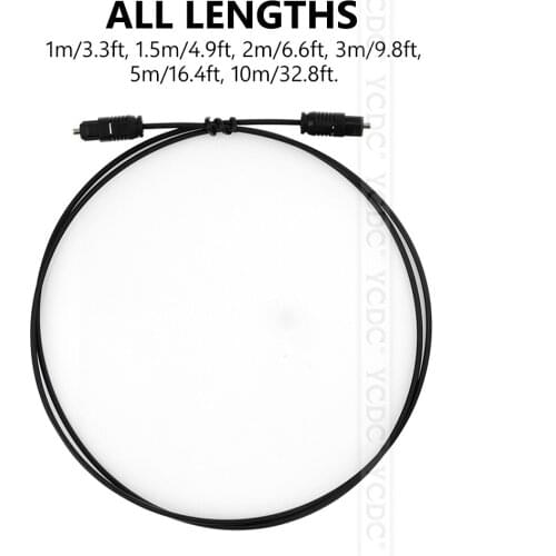 1/1.5/2/3/5/10m OD 2.2 Toslink Optical Fibre Digital Audio Cable SPDIF MD DVD Gold Plated For DVD Xbox 360 Blu-ray CD PS4