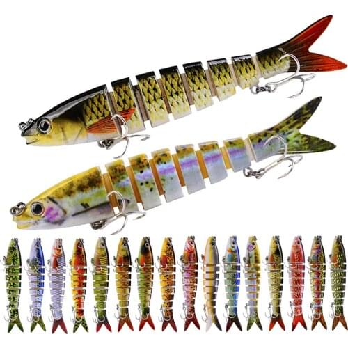 1Pcs 7g 19g Multi Jointed Bait 8 Segment Section Bait Swimbait Pike Bass Fishing Tackle Artificial Bait Hard Bait