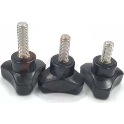 1Pcs M5 Stainless Steel Triangle handle Plastic head Hand screws Arc Knob Screw Length 10mm-50mm
