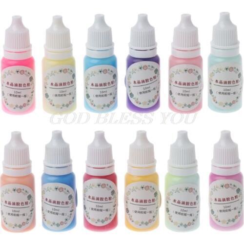12 Bottles Liquid Macaron Candy Color Resin Pigment Dye Resin Epoxy Jewelry DIY Pigment Drop Shipping
