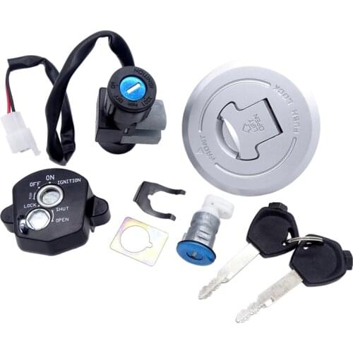 2 Wires Motorcycle Fuel Cap Seat Lock & Cylinder for YAMAHA YBR125ED YBR125 YBR 125 ED 2014 Moto Fuel Tank Cap Cover with Keys