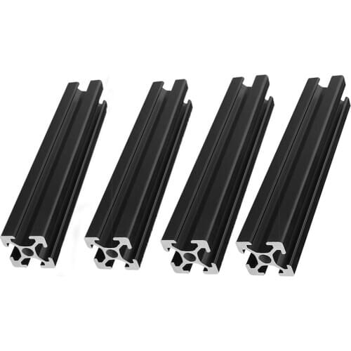 4pcs/lot BLACK 2020 Aluminum Profile European Standard Anodized Extrusion Linear Rail 200 300 350 mm Length for CNC 3D Printer