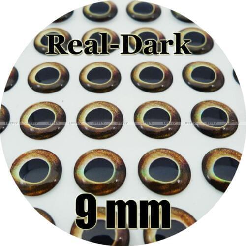 9mm 3D Real Dark / 300 Soft Molded Holographic 3D Eyes, Fly Jig Lure, Craft