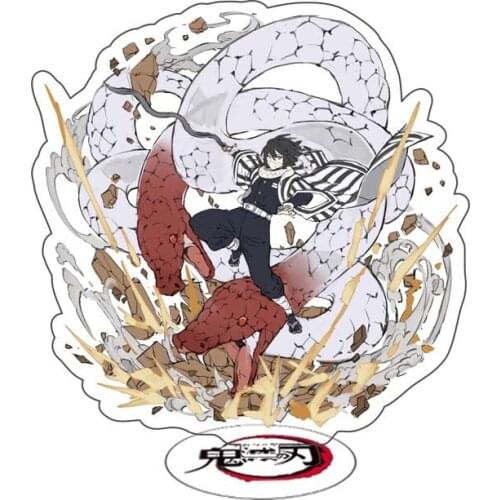 Anime Demon Slayer Acrylic Figure Iguro Obanai Speical Effects Tanjirou Nezuko Stand Model Toys Accessories For Boys Girls Gifts