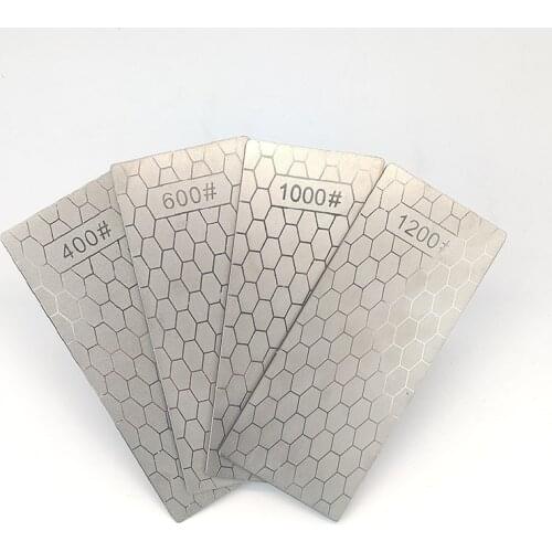 400 600 1000 1200 Grit Diamond Knife Sharpening Stone Kitchen Knife Sharpening Plate Whetstone GrindStone Grinder toolHoning Set