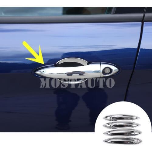 For Alfa Romeo Giulia Shiny Silver Exterior Car Door Handle Cover Trim 2017-2019 8pcs Car Accessories Interior Car Decor