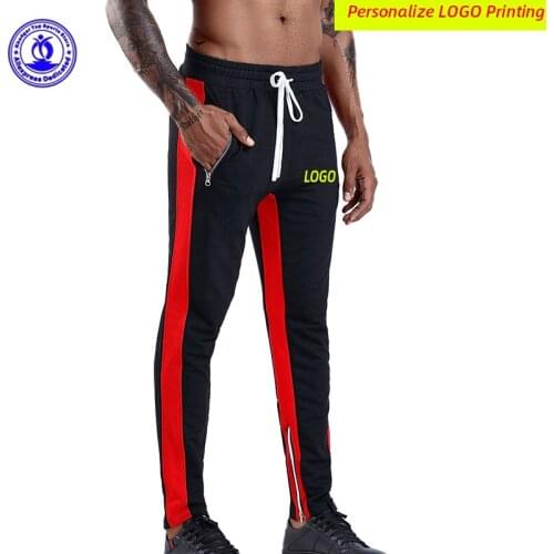 Personalize LOGO Quick Dry Jogging Pants Men Running Sweatpants Sport GYM Fitness Bottoms Workout Training Sportswear Trousers