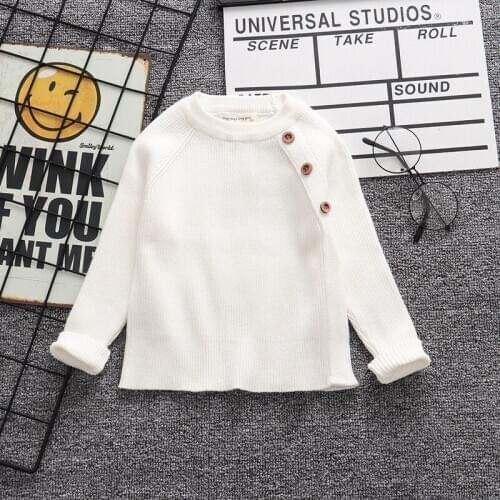 Childrens sweater 2019 spring new knitted base girl sweater stretch close-fitting warm baby knitted sweater toddler girl winter