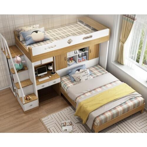 Childrens bed dislocation type bed high and low bed mother bed bunk bed staggered bunk bunk small family multi-function