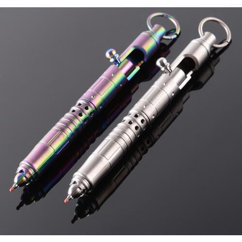 Titanium Alloy Bolt Pen Self Defense Weapon EDC Tactical Gear Pocket Rescue Survival Camp Accessory Hike Tool Tactical Pen