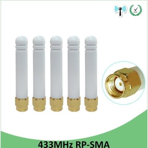 433MHz Antenna RP-SMA Connector 3dbi Plug 433 mhz directional antena waterproof antenne for Lorawan watermeter Gasmeter