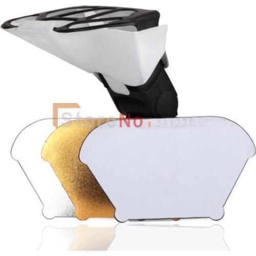 Flash Bounce Reflector Card Diffuser With 3 Colour Reflector for Flash Speedlite