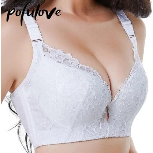 Lace Sexy Bras Women Plus Size Lingerie 34-50 C D E Seamless Bra Bralette Top Underwire Push Up Brassiere for Big Large Breast