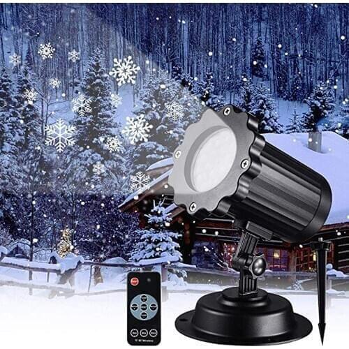 Laser Party Lights Projector Christmas Decorations Lamp For Home Blizzard Projection Mini Snow White Blizzard Highlight