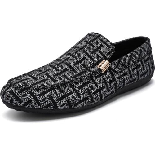 Big Size Men Loafers 2021 New Flats Walking Sneaker Sports Drive Running Shoes High Quality Slip On Moccasin Breathable Canvas