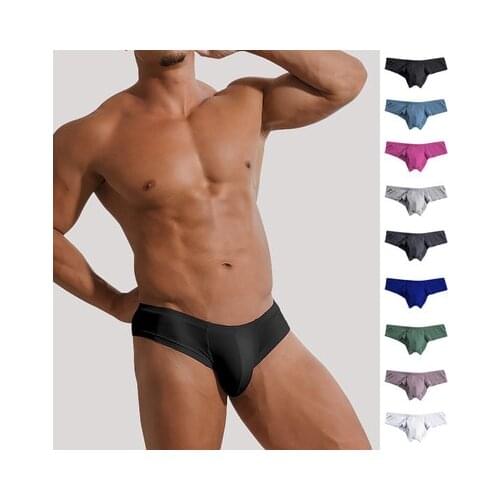ADANNU Briefs Male Underwear Nine Solid Colors Insensitivity Skin-friendly Color With Zero Independent Codpiece Men Sport Short
