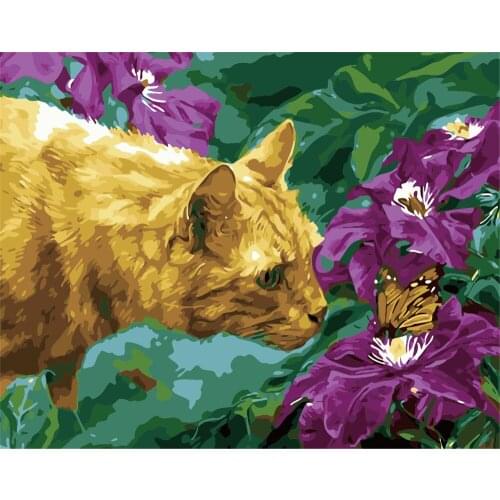 Love In Action Frameless Diy Oil Painting By Numbers Wolf Handpainted Gift Coloring By Numbers Animal Picture For Living Room