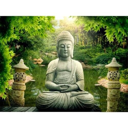 Buddha Pre-Printed 11CT Cross Stitch DIY Embroidery Complete Kit DMC Threads Handicraft Sewing Hobby Handmade Magic Gift