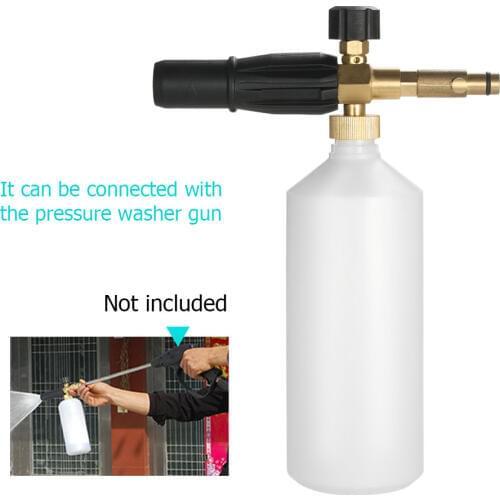 Adjustable Car Washer High Pressure Foam Lance 1L Bottle Snow Foam Nozzle Injector Soap Foamer Generator for Nilfisk Pressure