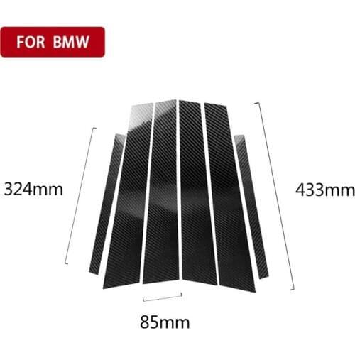 Car Window B-Pillars Decorative Sticker for Bmw E90 Specialized Real Carbon Fiber Decals Stikers Various Stickers Exterior Auto