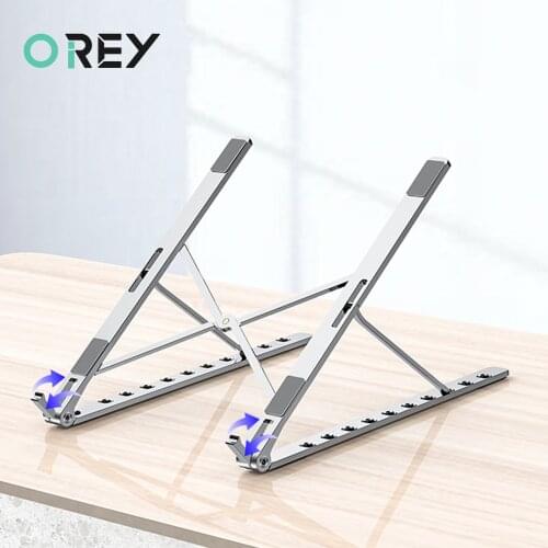 Aluminum Alloy Portable Laptop Stand Foldable Base Notebook Support Holder For Macbook Adjustable Computer Cooling Stand Riser