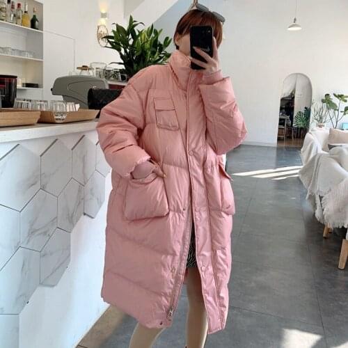 2021 Winter Women Ultralight Thin Down Jacket White Duck Down Windproof Long Sleeve Warm Coat Parka Female Portable Outwear