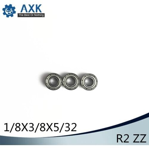 R2ZZ Bearing ABEC-1 (10PCS) 1/8"x3/8"x5/32" Inch Miniature R2 ZZ Ball Bearings For RC Models