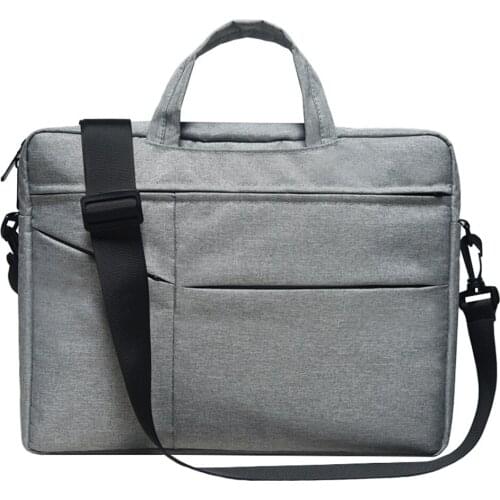 14/15.6 in Laptop Storage Bag Waterproof Cloth Large Capacity Plush Lining Easy to Carry Wear - resistant Multilayer Protection