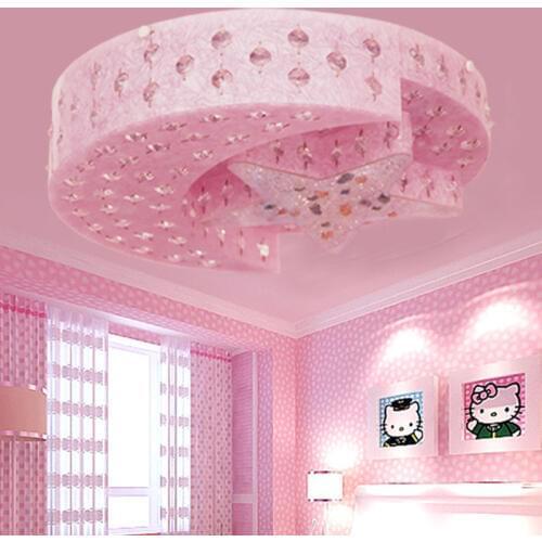 Star moon childrens LED Ceiling Lights lamp male bedroom crystal lamp girl cartoon Princess boy childrens room LU80388