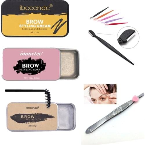 Waterproof Eyes Brow Styling Cream Long-lasting Transparent Wild Eyebrow Shaping Soap Colorless Eyebrow Soap Eyes Makeup TSLM1