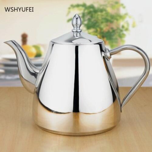 Thickened stainless steel teapot stainless steel restaurant household filter the Internet induction cooker large capacity teapot