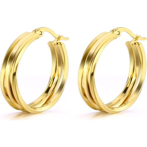 AsJerlya Brand Metal Elegant Hoop Earring Woman 2021 New Vintage Gold Color Cheap Korean Statement Earrings Accessories Brincos