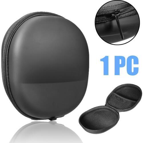 1 pc Black Portable Earphones Case Mini Metal Zipper Round Storage Case For Earphone EVA Waterproof Material Beautiful Gift