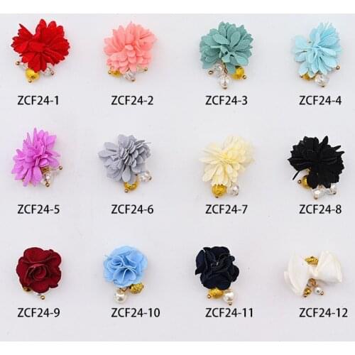 10PCS Mix Random Bowknot Flower 3D Nail Art Decorations Detachable Magnet With Pearl Pendant Jewelry Manicure Design Alloy TSFW
