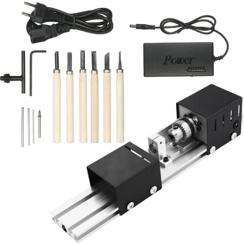 100W Mini Beads Machine Miniature Lathe DIY Woodworking Buddha Pearl Lathe Grinding and Polishing Beads Wood Working