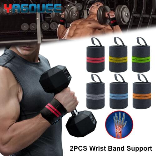 2pcs Fitness Padded Wrist Thumb Brace Strap Power Weight Lifting Hand Wrap Support Gym Training Bar Wristband wrist wraps
