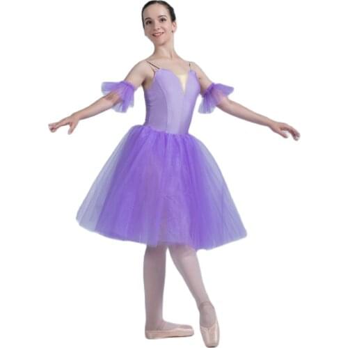 20014 Purple Spandex Top Bodice Ballet Tutu Romantic Dance Costumes Camisole Ballet Tutu Women & Girl Dancewear Tutu